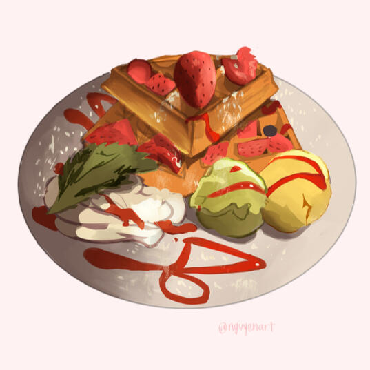 strawberry waffles strawberry waffles