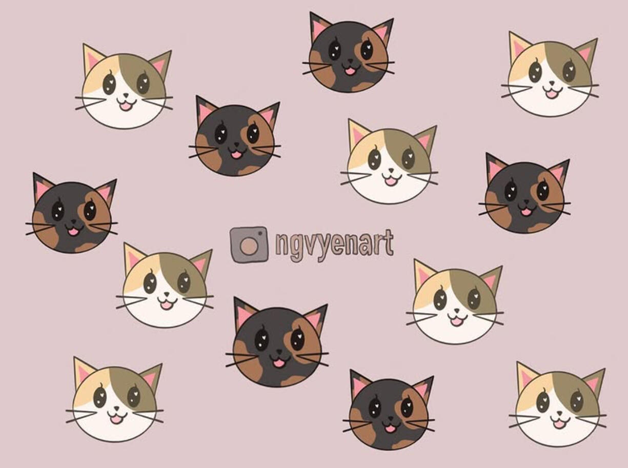 "Cats"; A cat themed zoom background that I illustrated. A cat themed zoom background that I illustrated.